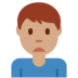 Twitter里的男人皱眉:中等肤色emoji表情