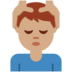Twitter里的男士按摩:中等肤色emoji表情