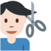 Twitter里的男士理发:浅肤色emoji表情