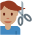 Twitter里的男士理发：中等肤色emoji表情