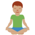Twitter里的打坐的男人:中等肤色emoji表情