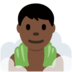 Twitter里的潮湿房间里的男人:深色肤色emoji表情