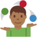 Twitter里的男子杂耍:中黑肤色emoji表情