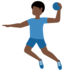 Twitter里的玩手球的男人：深色肤色emoji表情