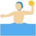 Twitter里的男子水球：中浅肤色emoji表情