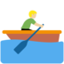 Twitter里的男子划艇：中等浅肤色emoji表情