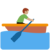 Twitter里的男子划艇:中等肤色emoji表情