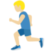Twitter里的男子跑步:中浅肤色emoji表情