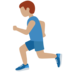 Twitter里的男子跑步:中等肤色emoji表情