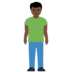 Twitter里的男士站立:深色肤色emoji表情