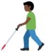Twitter里的拿拐杖的男人:深色肤色emoji表情