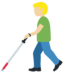 Twitter里的拿拐杖的男人:中浅肤色emoji表情
