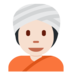 Twitter里的戴头巾者:浅肤色emoji表情