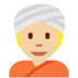 Twitter里的戴头巾者:中等浅肤色emoji表情