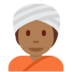 Twitter里的戴头巾的人：中等深色肤色emoji表情
