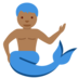 Twitter里的人鱼:中黑肤色emoji表情