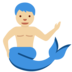 Twitter里的人鱼：中浅肤色emoji表情