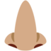 Twitter里的鼻子:中等肤色emoji表情