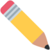 Twitter里的铅笔emoji表情