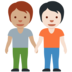 Twitter里的手牵手：中等肤色，浅肤色emoji表情