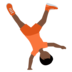 Twitter里的侧手翻的人:深色肤色emoji表情