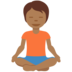 Twitter里的打坐的人:中黑肤色emoji表情