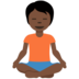 Twitter里的打坐的人:深色肤色emoji表情
