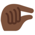 Twitter里的很短、捏住的手：暗肤色emoji表情