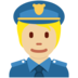 Twitter里的警官:中浅肤色emoji表情