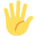 Twitter里的手指张开的手emoji表情