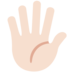 Twitter里的手指张开的手:浅肤色emoji表情