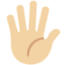 Twitter里的手指张开的手：中等浅肤色emoji表情