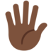 Twitter里的手指张开的手:深色肤色emoji表情
