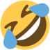 Twitter里的在地板上滚来滚去大笑emoji表情