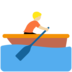 Twitter里的划船人：中等浅肤色emoji表情