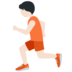 Twitter里的跑步者：浅肤色emoji表情