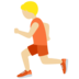 Twitter里的跑步者:中等偏浅肤色emoji表情