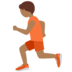 Twitter里的跑步者:中等深色肤色emoji表情