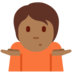 Twitter里的耸肩:中黑肤色emoji表情
