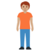 Twitter里的站立者：中等肤色emoji表情