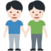 Twitter里的男人牵手:浅肤色emoji表情