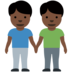 Twitter里的男人牵手:深色肤色emoji表情