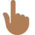Twitter里的指向上方的手:中深色肤色emoji表情