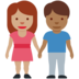 Twitter里的男女牵手：中肤色，中深色emoji表情