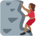 Twitter里的女子攀岩:中黑肤色emoji表情