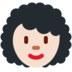 Twitter里的女:肤色浅,卷发emoji表情
