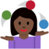 Twitter里的女人玩杂耍:深色肤色emoji表情