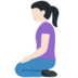 Twitter里的跪着的女人:浅肤色emoji表情