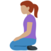 Twitter里的跪着的女人:中等肤色emoji表情