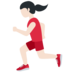 Twitter里的女子跑步:浅肤色emoji表情